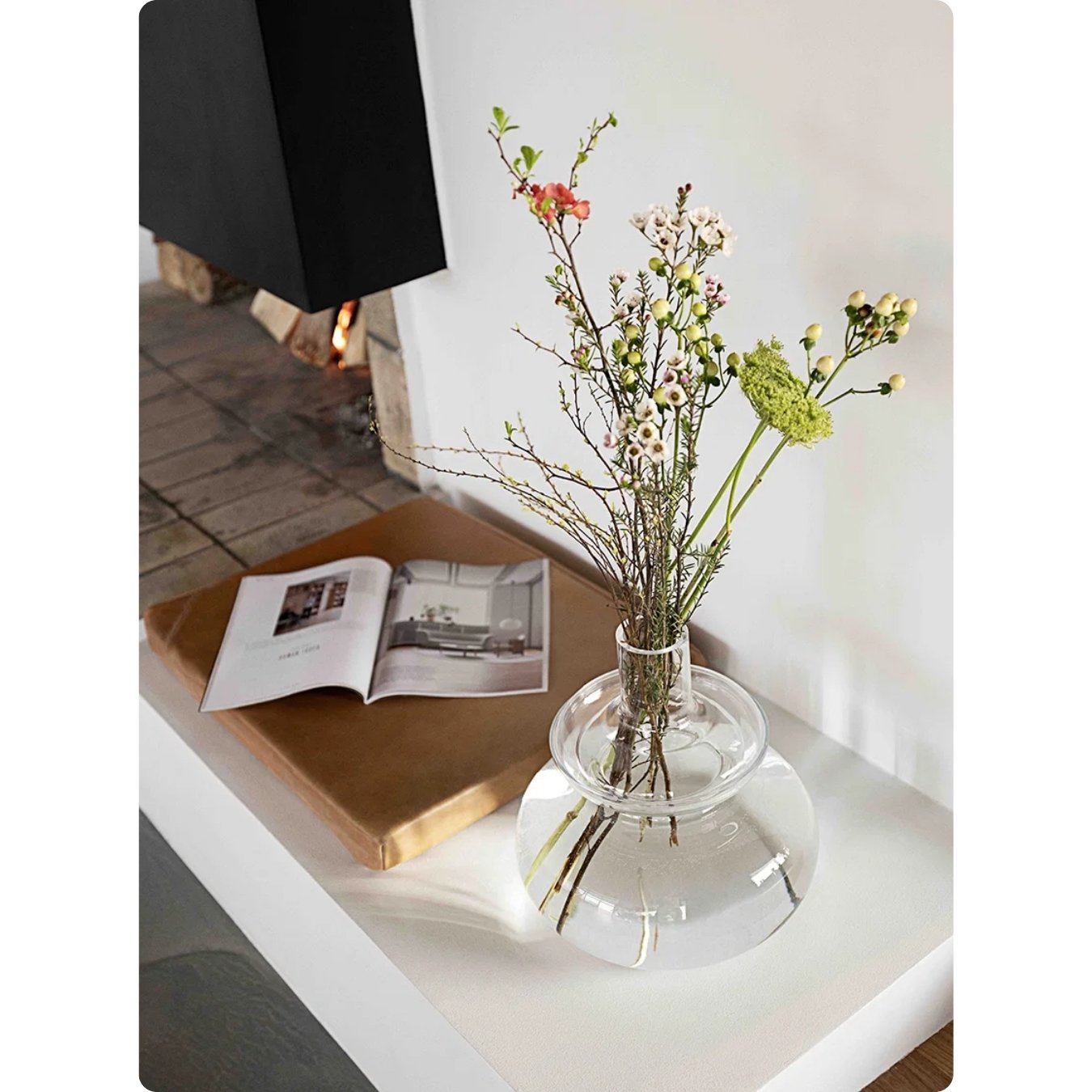 Zone Vase 23 x 25 cm i pure clear, Inu